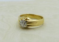 Antique Guest and Philips - 0.32ct Diamond Set, Yellow Gold - Single Stone Ring R4272
