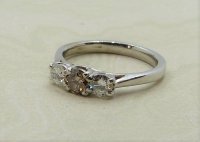 Antique Guest and Philips - 0.20ct Diamond Set, White Gold - Three Stone Ring R4252
