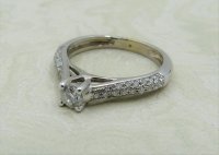 Antique Guest and Philips - 0.20ct Diamond Set, White Gold - Single Stone Ring R4226