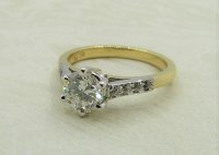 Antique Guest and Philips - 0.73ct Diamond Set, Yellow Gold - White Gold - Single Stone Ring R4288
