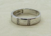 Antique Guest and Philips - 0.09ct Diamond Set, Platinum - Wedding Band Ring R4307