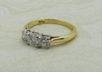 Antique Guest and Philips - 0.55ct Diamond Set, Yellow Gold - White Gold - Three Stone Ring R4536