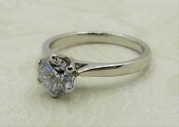 Antique Guest and Philips - 1.23ct Lab Grown Diamond Set, Platinum - Single Stone Ring LGR6