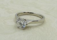 Antique Guest and Philips - 1.00ct Lab Grown Diamond Set, Platinum - Single Stone Ring LGR8