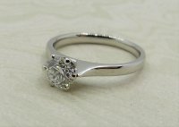 Antique Guest and Philips - 0.78ct Lab Grown Diamond Set, Platinum - Single Stone Ring LGR4