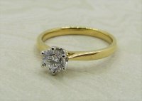 Antique Guest and Philips - 0.53ct Lab Grown Diamond Set, Yellow Gold - White Gold - Single Stone Ring LGR5