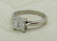 Antique Guest and Philips - 1.00ct Diamond Set, Platinum - Single Stone Ring R4652