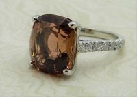 Antique Guest and Philips - 8.10ct Tourmaline Set, Platinum - Single Stone Ring R4708