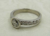 Antique Guest and Philips - 0.51ct Diamond Set, White Gold - Single Stone Ring R4710