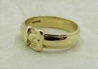 Antique Guest and Philips - Yellow Gold Buckle Ring R4732