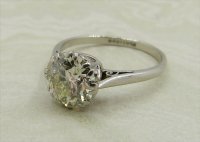 Antique Guest and Philips - 2.30ct Diamond Set, Platinum - Single Stone Ring R4769