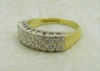 Antique Guest and Philips - 0.72ct Diamond Set, Yellow Gold - White Gold - Two Row Ring R4761