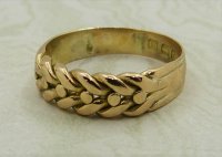 Antique Guest and Philips - Yellow Gold Keeper Ring R4834