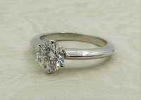 Antique Guest and Philips - 1.14ct Diamond Set, Platinum - Single Stone Ring APPRO-RL-7