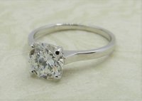 Antique Guest and Philips - 1.55ct Diamond Set, Platinum - Single Stone Ring R4898