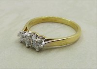 Antique Guest and Philips - Yellow Gold Three Stone Ring R4918