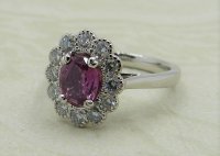 Antique Guest and Philips - Diamond Set, White Gold - Cluster Ring R4925