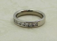 Antique Guest and Philips - Diamond Set, Palladium - Half Eternity Ring R4978