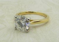 Antique Guest and Philips - Diamond Set, Yellow Gold - Platinum - Single Stone Ring R4995