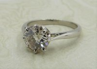 Antique Guest and Philips - Diamond Set, Platinum - Single Stone Ring R4996