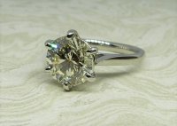 Antique Guest and Philips - Platinum and Diamond Set Single Stone Ring - R2962