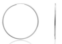 Guest and Philips - White Gold 9ct Hoop Earrings