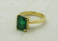 Antique Guest and Philips - 2.00ct Emerald Set, Yellow Gold - Single Stone Ring R3757