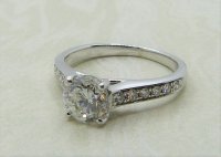Antique Guest and Philips - 1.00ct Diamond Set, White Gold - Single Stone Ring R3753