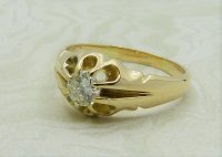 Antique Guest and Philips - 0.38ct Diamond Set, Yellow Gold - Single Stone Ring R3768
