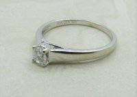 Antique Guest and Philips - 0.33ct Diamond Set, White Gold - Single Stone Ring R3778
