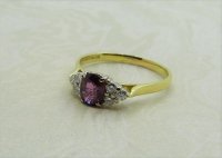 Antique Guest and Philips - 0.75ct Ruby Set, Yellow Gold - White Gold - Seven Stone Ring R3789