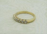 Antique Guest and Philips - 0.28ct Diamond Set, Yellow Gold - Half Eternity Ring R3808
