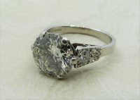 Antique Guest and Philips - 4.40ct Diamond Set, White Gold - Single Stone Ring