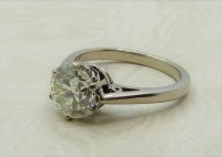 Antique Guest and Philips - 2.18ct Diamond Set, White Gold - Single stone Ring
