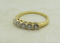 Antique Guest and Philips - 0.65ct Diamond Set, Yellow Gold - Five Stone Ring