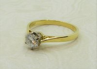 Antique Guest and Philips - 0.52ct Diamond Set, Yellow Gold - White Gold - Single Stone Ring