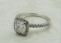 Antique Guest and Philips - 1.09ct Diamond Set, White Gold - Single Stone Ring