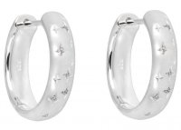 Gecko - Cubic Zirconia Set, Sterling Silver - Hoop Earrings E6143C