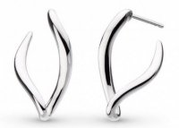 Kit Heath - Entwine Twine Link, Sterling Silver Hoop Earrings 61141rp