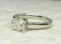 Antique Guest and Philips - Diamond Set, Platinum - Single Stone Ring - R3039