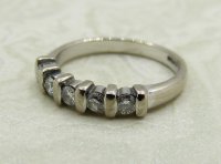 Antique Guest and Philips - Diamond Set, White Gold - Half Eternity Ring R5245