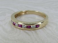 Antique Guest and Philips - Ruby Set, Yellow Gold - Half Eternity Ring R5328