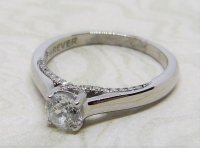 Antique Guest and Philips - 0.40ct Diamond Set, White Gold - Single Stone Ring