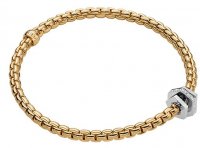 Fope - Eka, D 0.16 Set, Yellow Gold - 18ct Bracelet, Size 175mm 754B-BBRM-Y