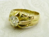 Antique Guest and Philips - Diamond Set, Yellow Gold - Single Stone Ring R5003