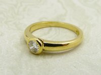 Antique Guest and Philips - Diamond Set, Yellow Gold - Single Stone Ring R5008