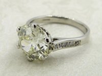 Antique Guest and Philips - Diamond Set, Platinum - Single Stone Ring R5037