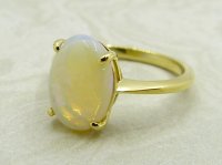 Antique Guest and Philips - Opal Set, Yellow Gold - Single Stone Ring R5077