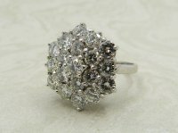 Antique Guest and Philips - Diamond Set, White Gold - Cluster Ring R5115