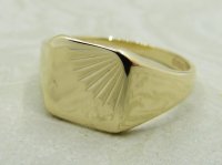 Antique Guest and Philips - Yellow Gold Square Signet Ring R5161